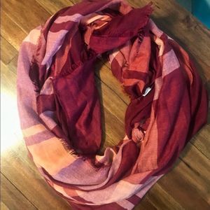 Burgundy plaid scarf from Old Navy